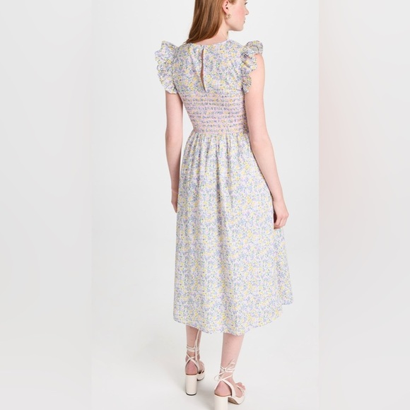 English Factory Floral Smocked Midi Dress Medium - Picture 12 of 12